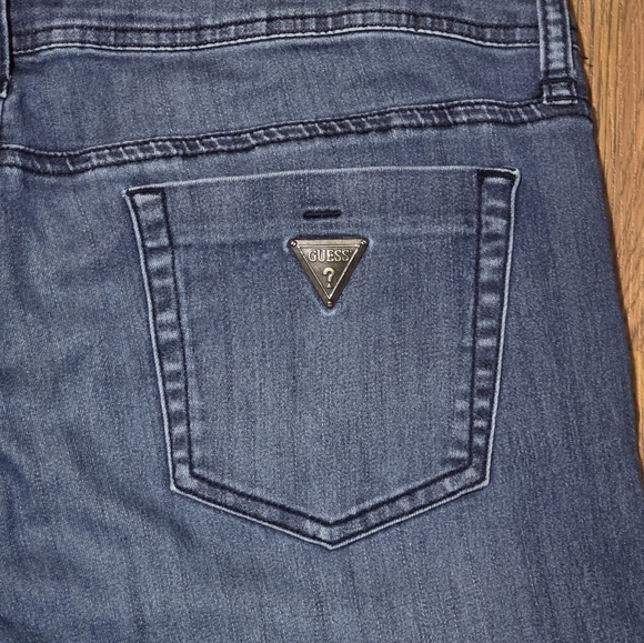 Women’s Guess Ankle Zip Jeans Size 31 Cropped Blue Designer Denim D53 - Picture 7 of 8